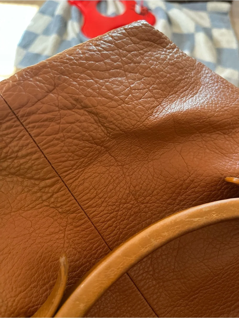 Kelsi Dagger Brooklyn Cognac Leather Hobo Shoulder Tote, 14”w x 14”h x 5”d
